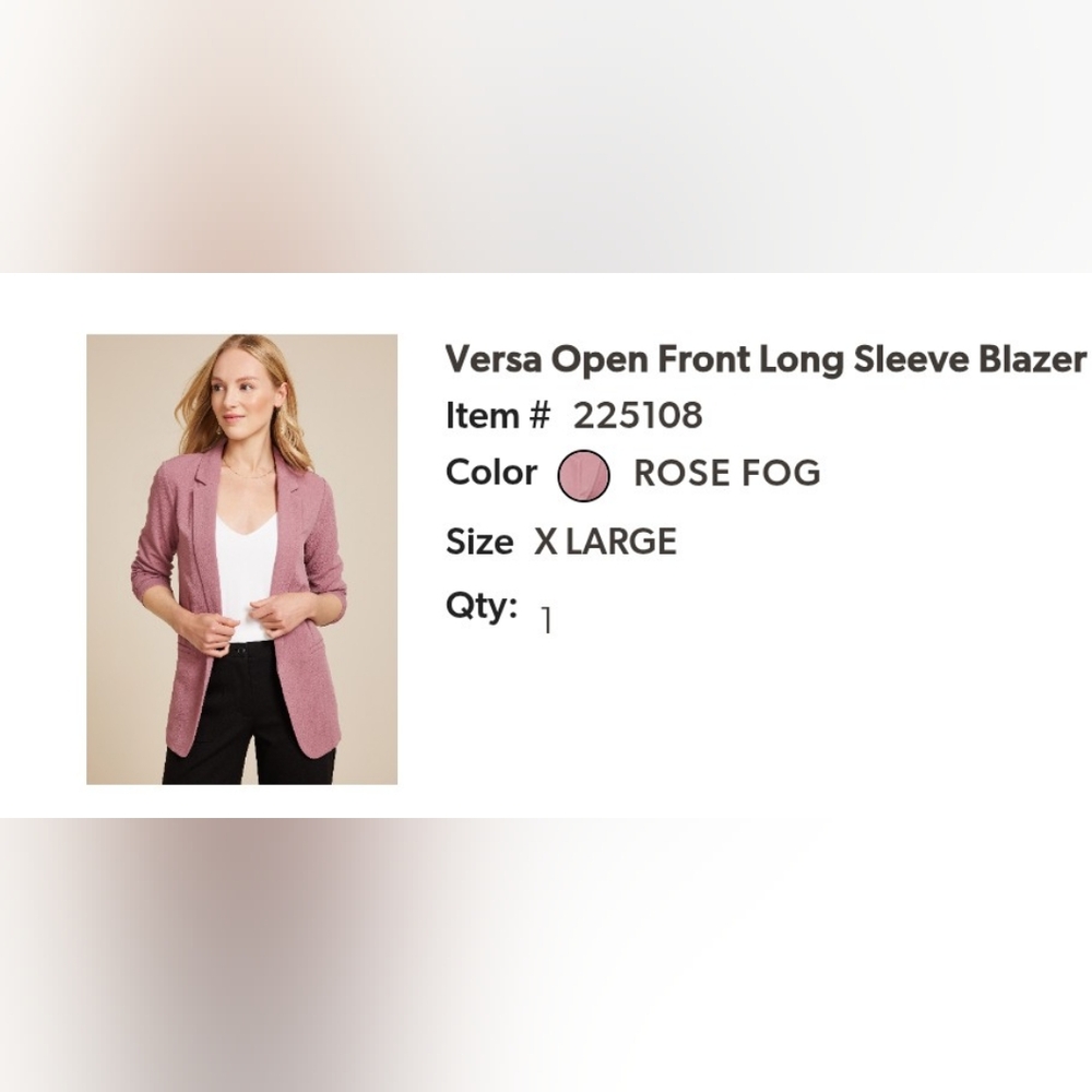 NWT Maurices Open Front Blazer in Mauve